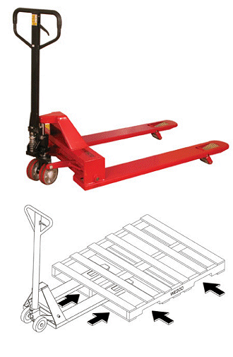 Wesco 4-Way Pallet Truck - 4000 lb Capcity